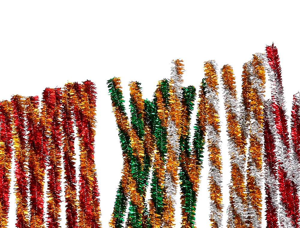 LIMPIAPIPAS DE CHENILLA LIDERPAPEL 30 CM DOS COLORES BRILLANTES SURTIDOS BOLSA DE 30 UNIDADES
