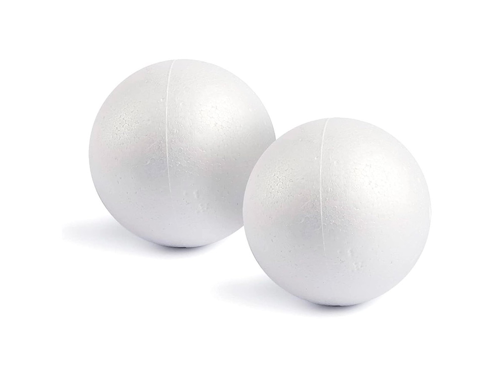 FIGURA DE ESPUMA BLANCA LIDERPAPEL BOLA DE 2 CM BOLSA CON 20 UNIDADES