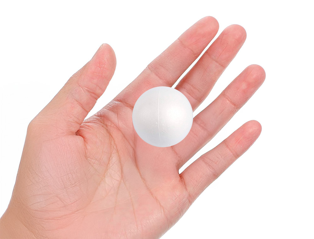 FIGURA DE ESPUMA BLANCA LIDERPAPEL BOLA DE 2 CM BOLSA CON 20 UNIDADES