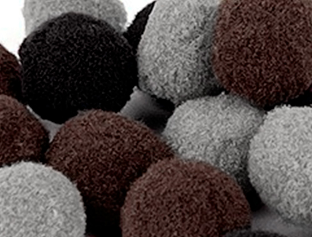 POMPONES DE COLORES LIDERPAPEL 1 CM TONALIDADES NEUTRAS BOLSA CON 120 UNIDADES