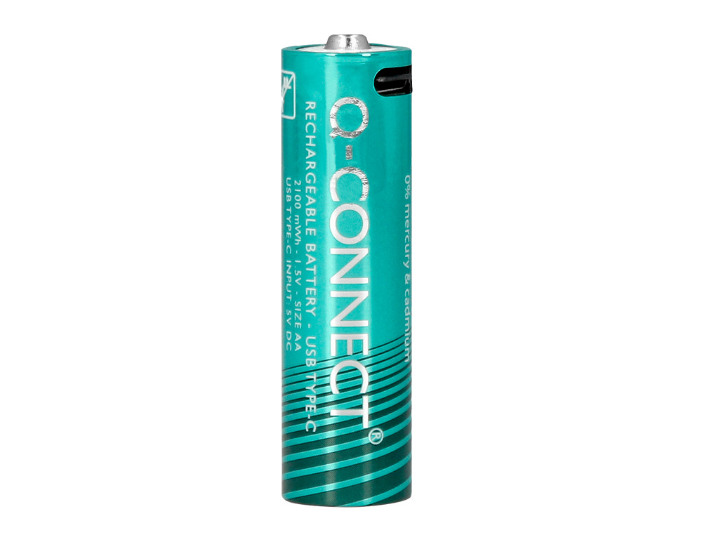 PILA Q-CONNECT AA RECARGABLE POR USB-C BLISTER DE 4 UNIDADES