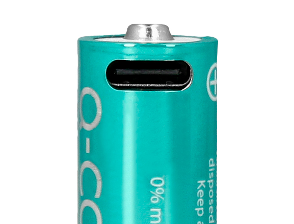 PILA Q-CONNECT AA RECARGABLE POR USB-C BLISTER DE 4 UNIDADES