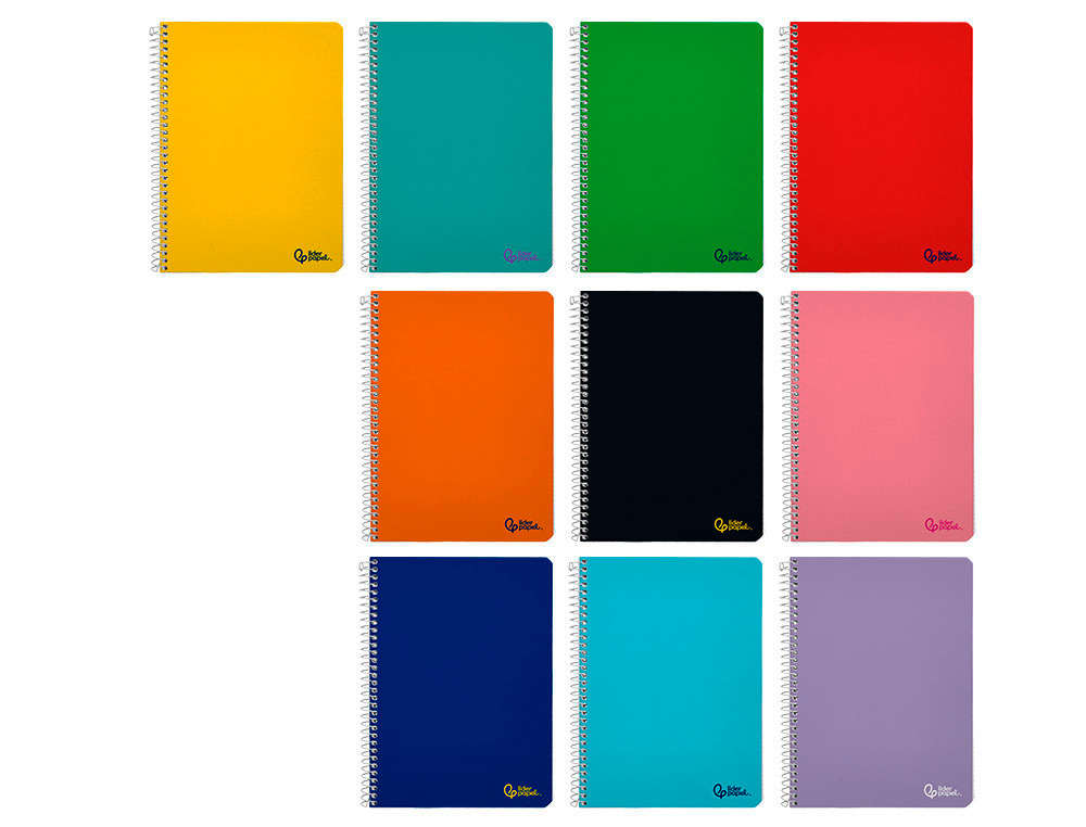 CUADERNO ESPIRAL LIDERPAPEL A5 SMART TAPA BLANDA 80H 75GR LISO SIN MARGEN COLORES SURTIDOS