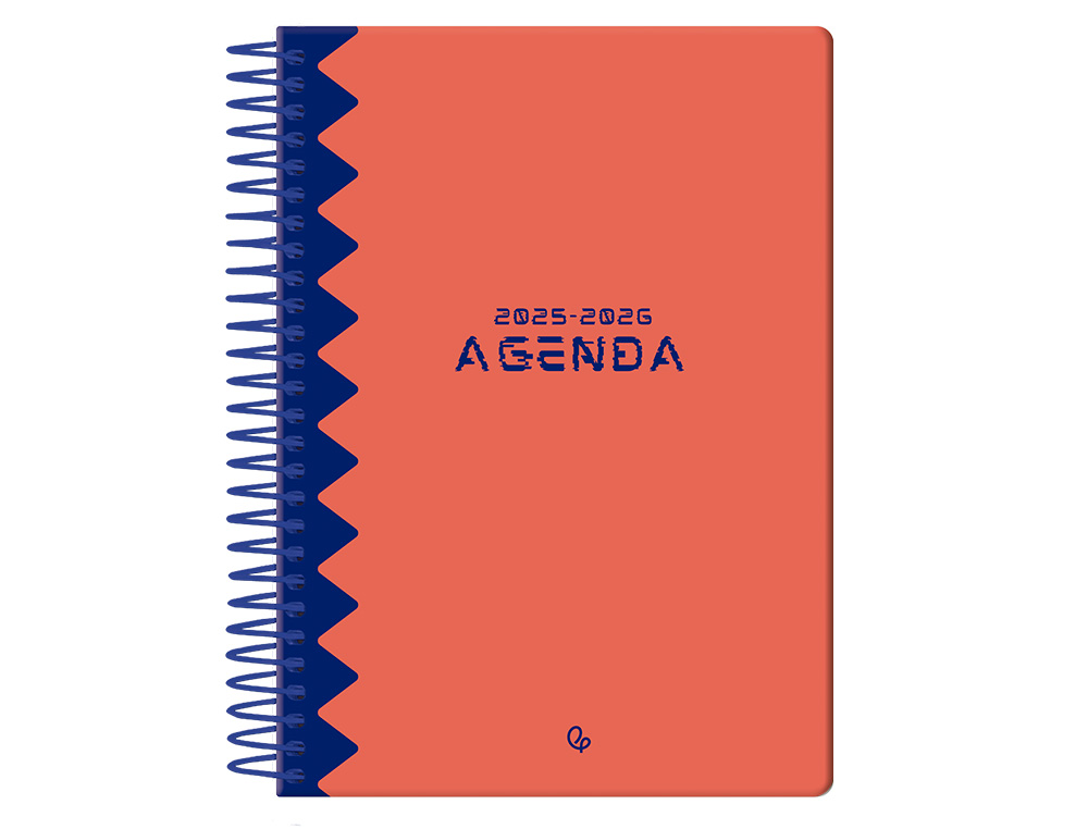 AGENDA ESCOLAR LIDERPAPEL 25-26 ESPIRAL CLASSIC ROJO SEMANA VISTA A5 BILINGÜE PAPEL FSC 70 GR