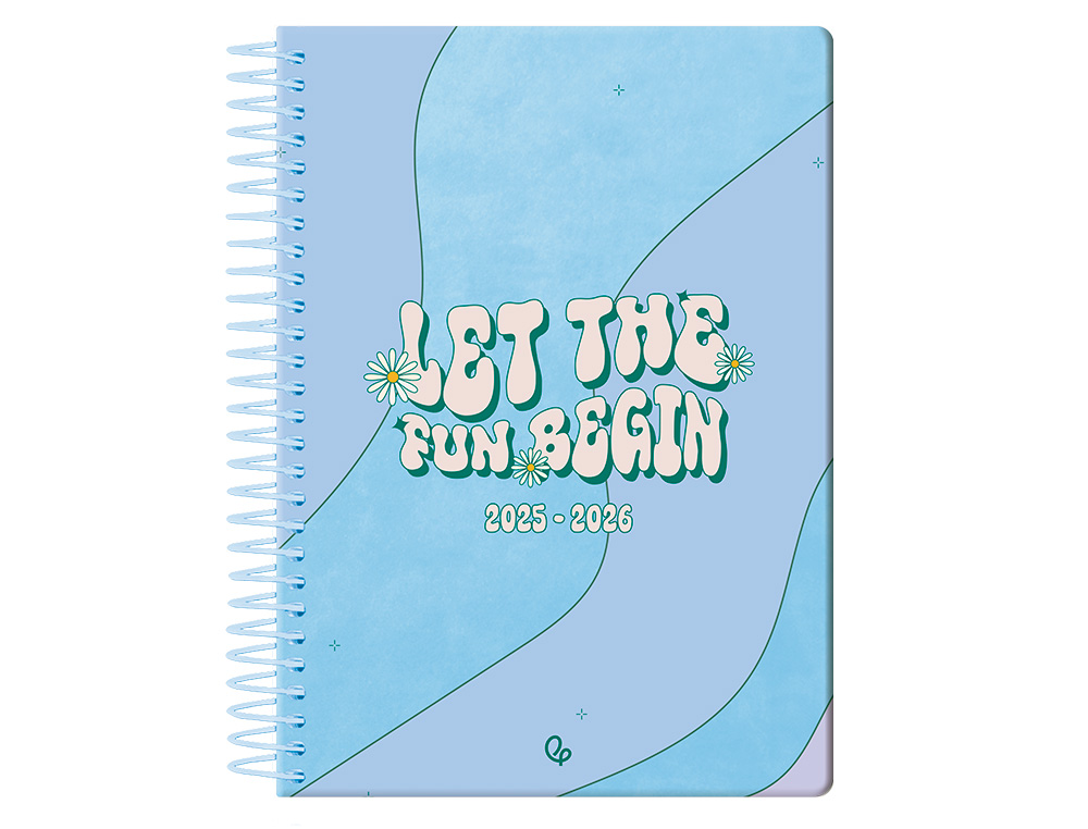 AGENDA ESCOLAR LIDERPAPEL 25-26 ESPIRAL ZANTE DIA PAGINA A5 BILINGÜE PAPEL FSC 80 GR