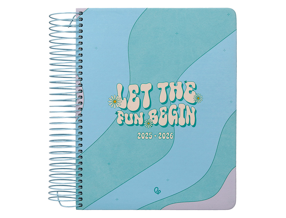 AGENDA ESCOLAR LIDERPAPEL 25-26 ESPIRAL ZANTE DIA PAGINA A5 BILINGÜE PAPEL FSC 80 GR