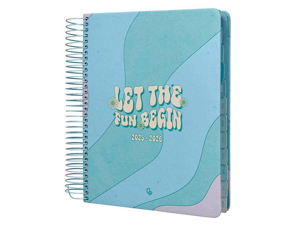 AGENDA ESCOLAR LIDERPAPEL 25-26 ESPIRAL ZANTE DIA PAGINA A5 BILINGÜE PAPEL FSC 80 GR
