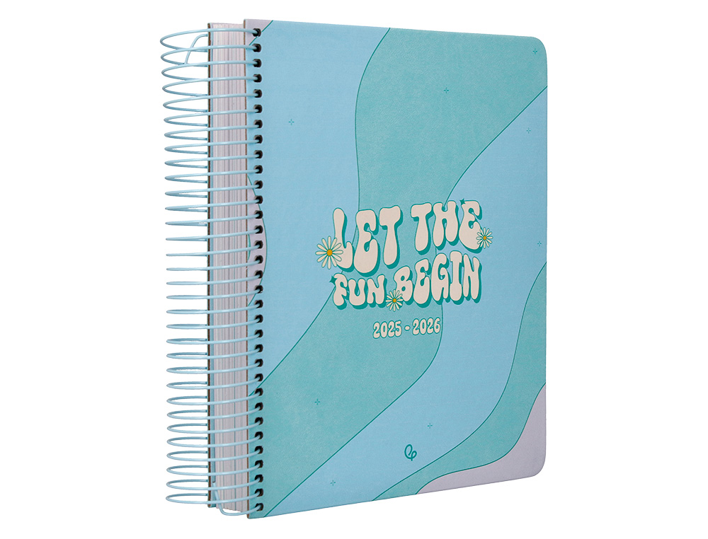 AGENDA ESCOLAR LIDERPAPEL 25-26 ESPIRAL ZANTE DIA PAGINA A5 BILINGÜE PAPEL FSC 80 GR