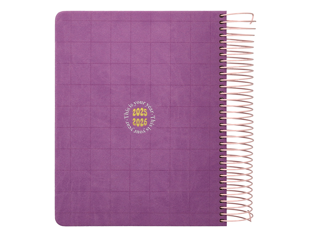 AGENDA ESCOLAR LIDERPAPEL 25-26 ESPIRAL KYMOLOS DIA PAGINA A5 BILINGE PAPEL FSC 80 GR