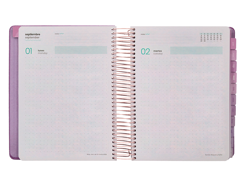 AGENDA ESCOLAR LIDERPAPEL 25-26 ESPIRAL KYMOLOS DIA PAGINA A5 BILINGE PAPEL FSC 80 GR