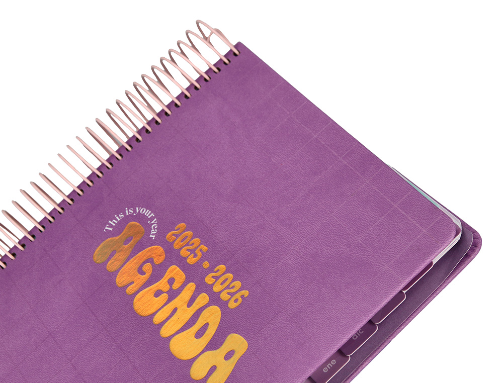 AGENDA ESCOLAR LIDERPAPEL 25-26 ESPIRAL KYMOLOS DIA PAGINA A5 BILINGE PAPEL FSC 80 GR