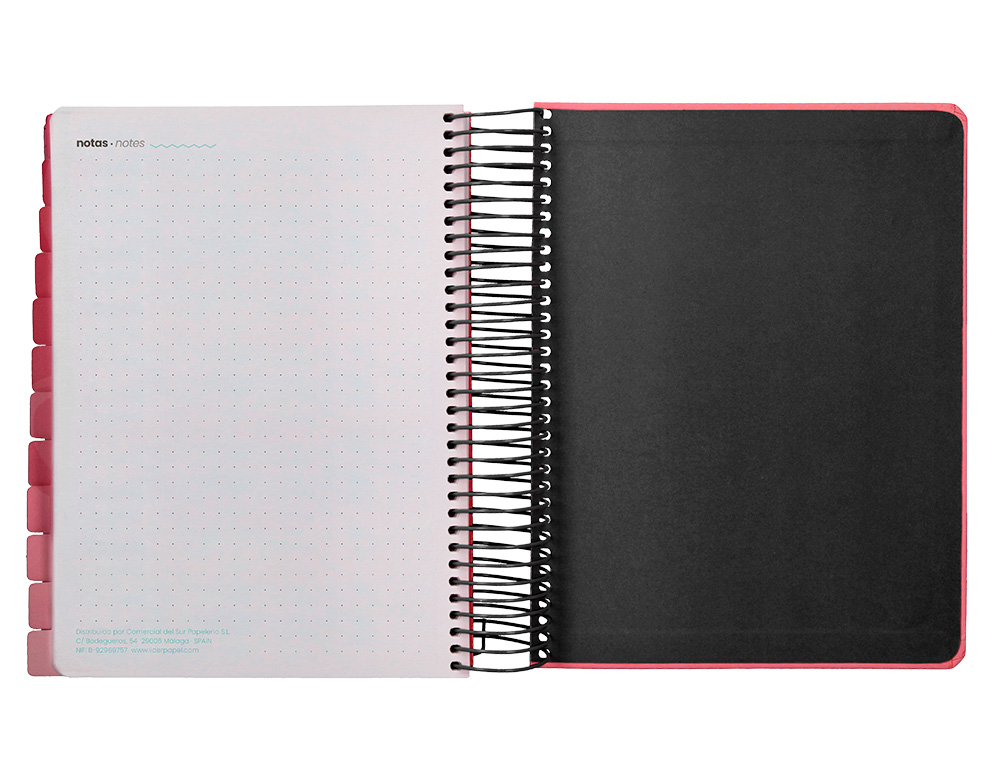 AGENDA ESCOLAR LIDERPAPEL 25-26 ESPIRAL PATTERNS ZIGZAG DIA PAGINA A5 BILINGE PAPEL FSC