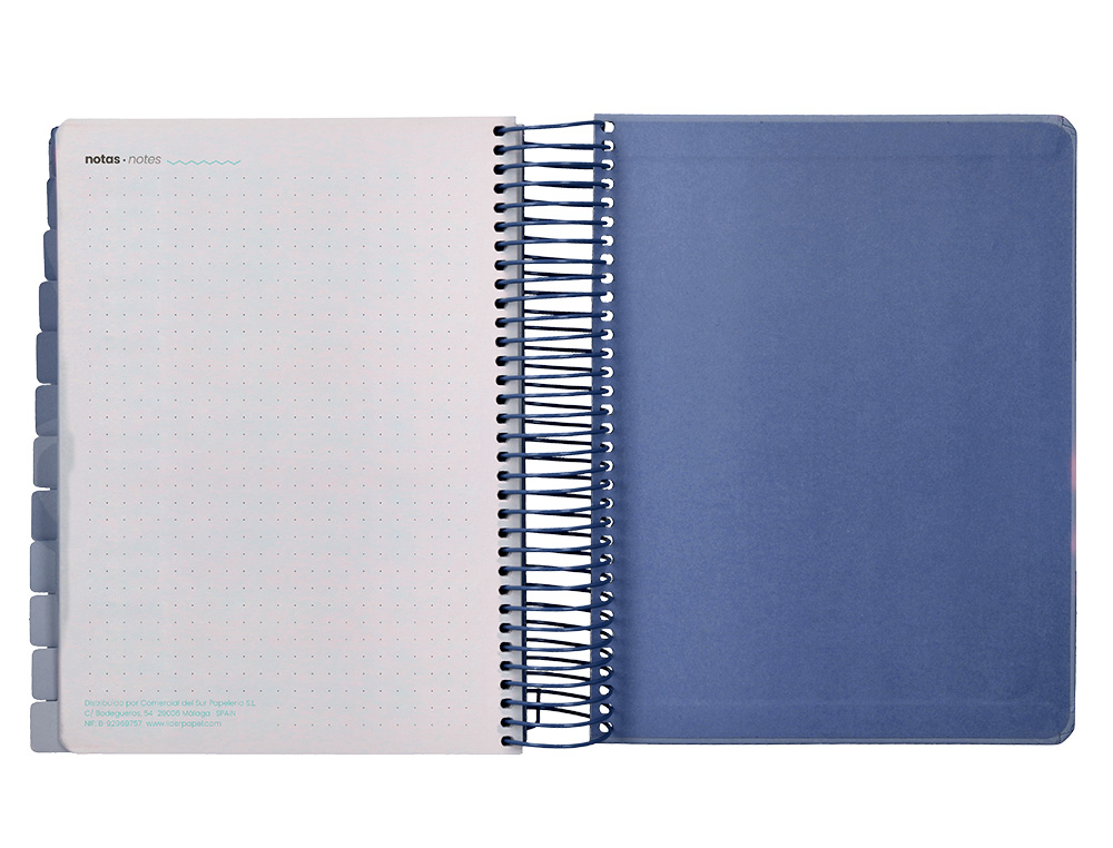 AGENDA ESCOLAR LIDERPAPEL 25-26 ESPIRAL PATTERNS MILITAR GRIS DIA PAGINA A5 BILINGÜE PAPEL FSC 80 GR