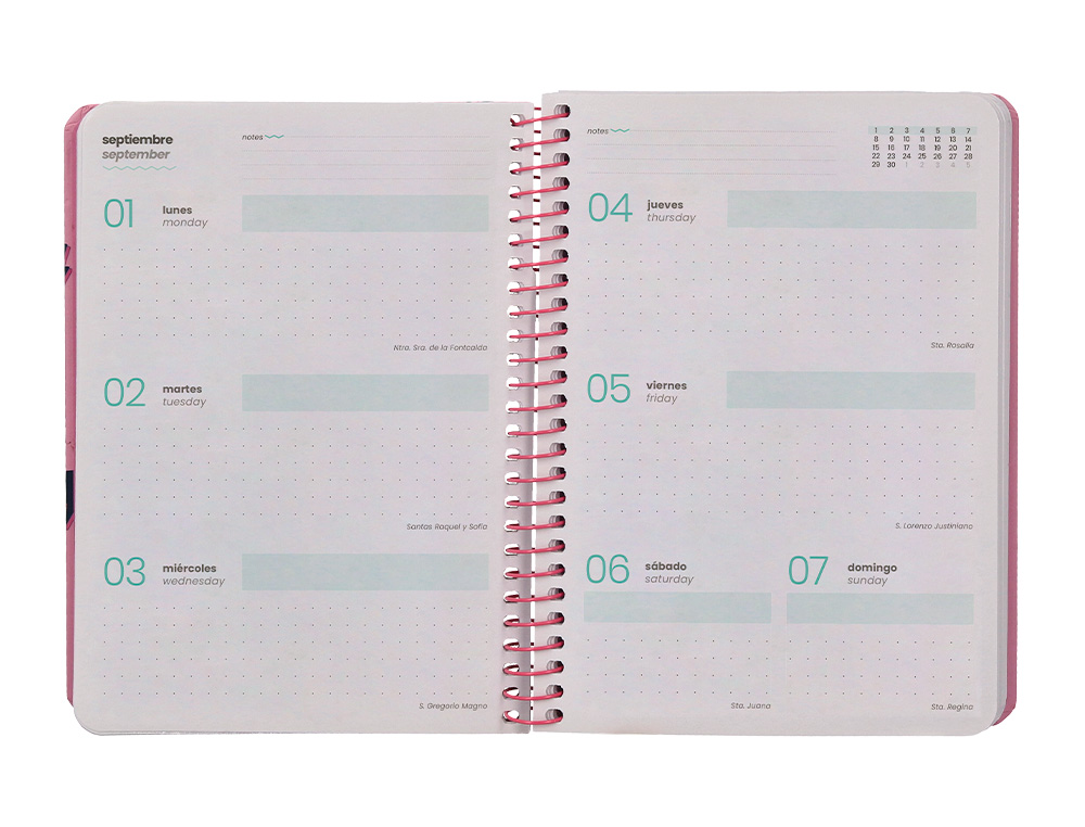AGENDA ESCOLAR LIDERPAPEL 25-26 TEENS PATTERNS ABSTRACT PATTERN SEMANA VISTA A6 BILINGUE PAPEL FSC 80 GR