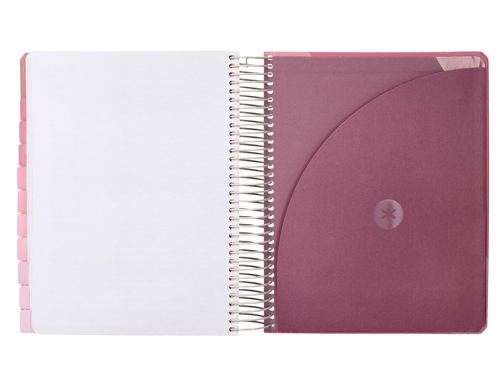 AGENDA ESCOLAR ANTARTIK 25-26 ESPIRAL FUN DAY ROSA DIA PAGINA A5 BILINGÜE PAPEL FSC 80 GR