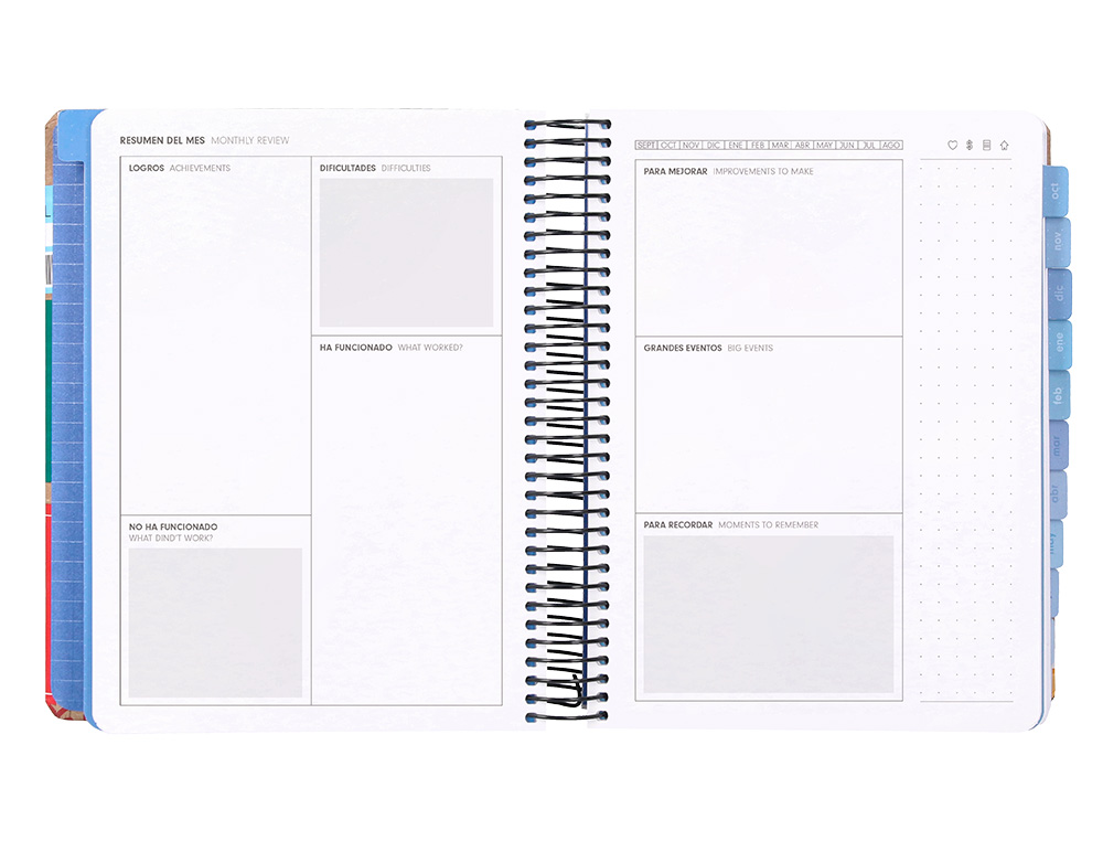 AGENDA ESCOLAR ANTARTIK 25-26 ESPIRAL CARGO DIA PAGINA A5 BILINGE PAPEL FSC 80 GR