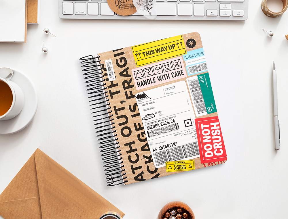 AGENDA ESCOLAR ANTARTIK 25-26 ESPIRAL CARGO DIA PAGINA A5 BILINGE PAPEL FSC 80 GR