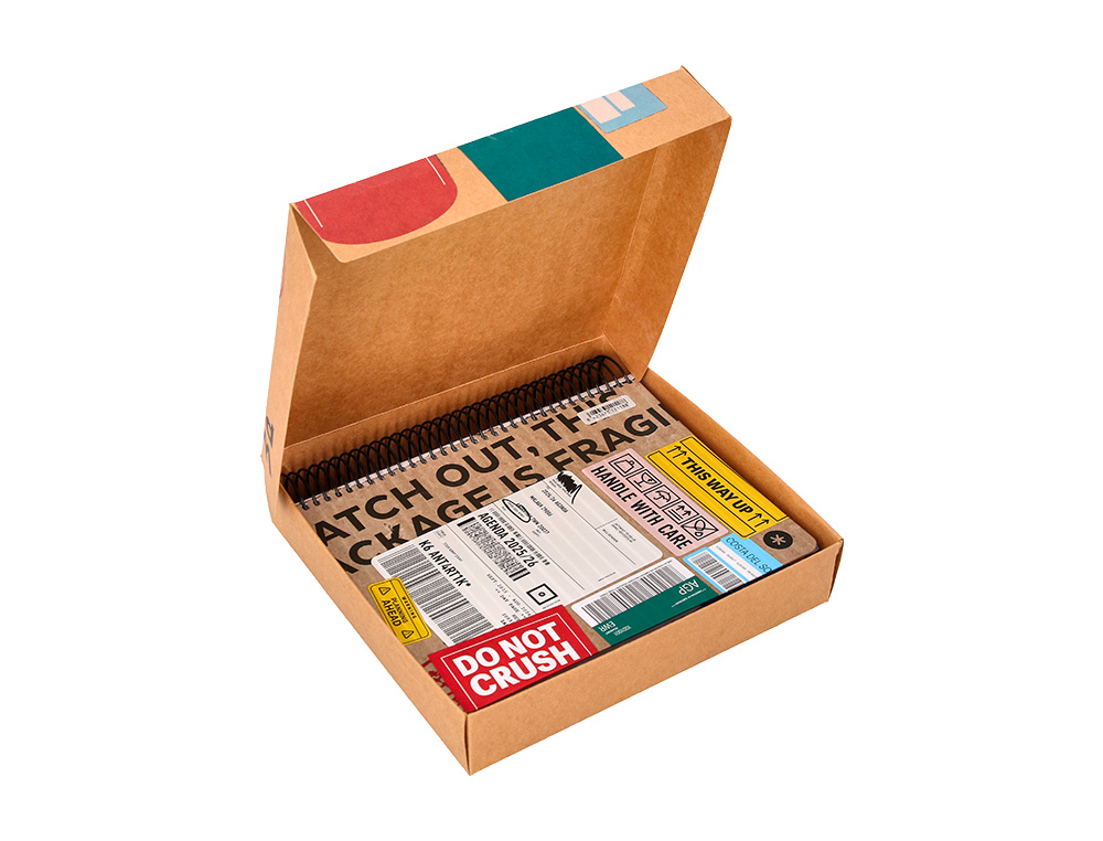 AGENDA ESCOLAR ANTARTIK 25-26 ESPIRAL CARGO DIA PAGINA A5 BILINGE PAPEL FSC 80 GR