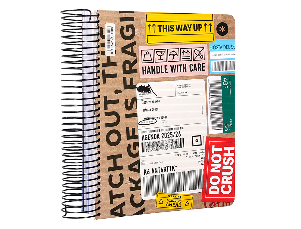 AGENDA ESCOLAR ANTARTIK 25-26 ESPIRAL CARGO DIA PAGINA A5 BILINGE PAPEL FSC 80 GR