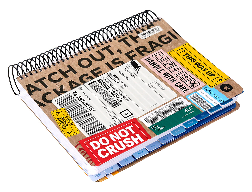 AGENDA ESCOLAR ANTARTIK 25-26 ESPIRAL CARGO DIA PAGINA A5 BILINGE PAPEL FSC 80 GR