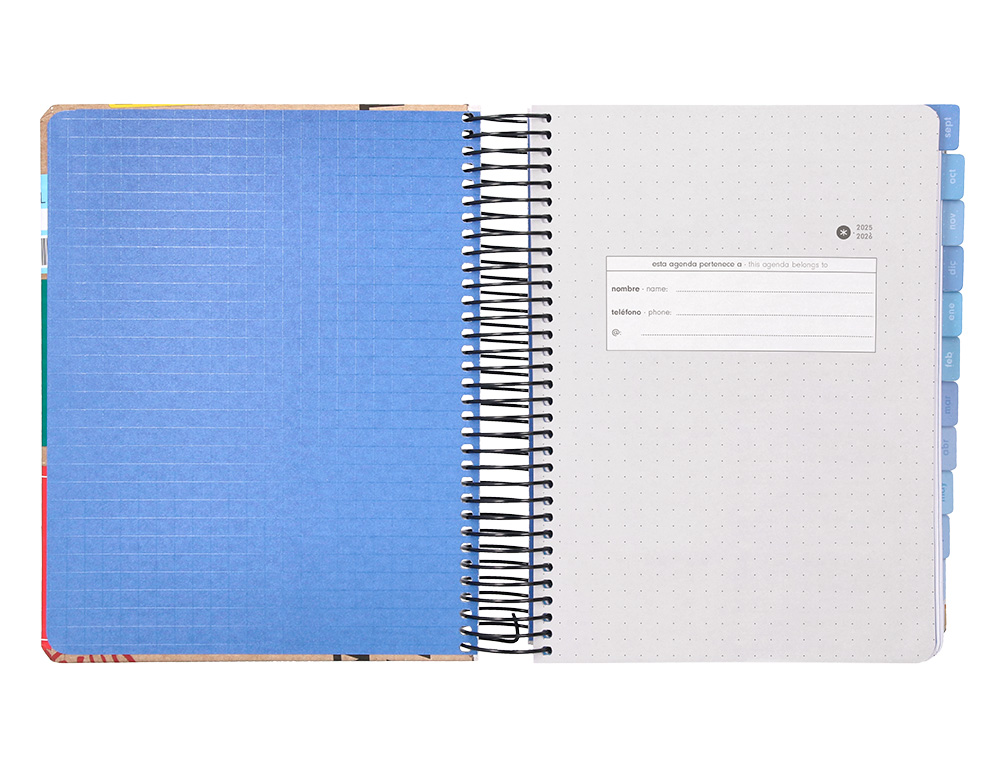 AGENDA ESCOLAR ANTARTIK 25-26 ESPIRAL CARGO DIA PAGINA A5 BILINGE PAPEL FSC 80 GR