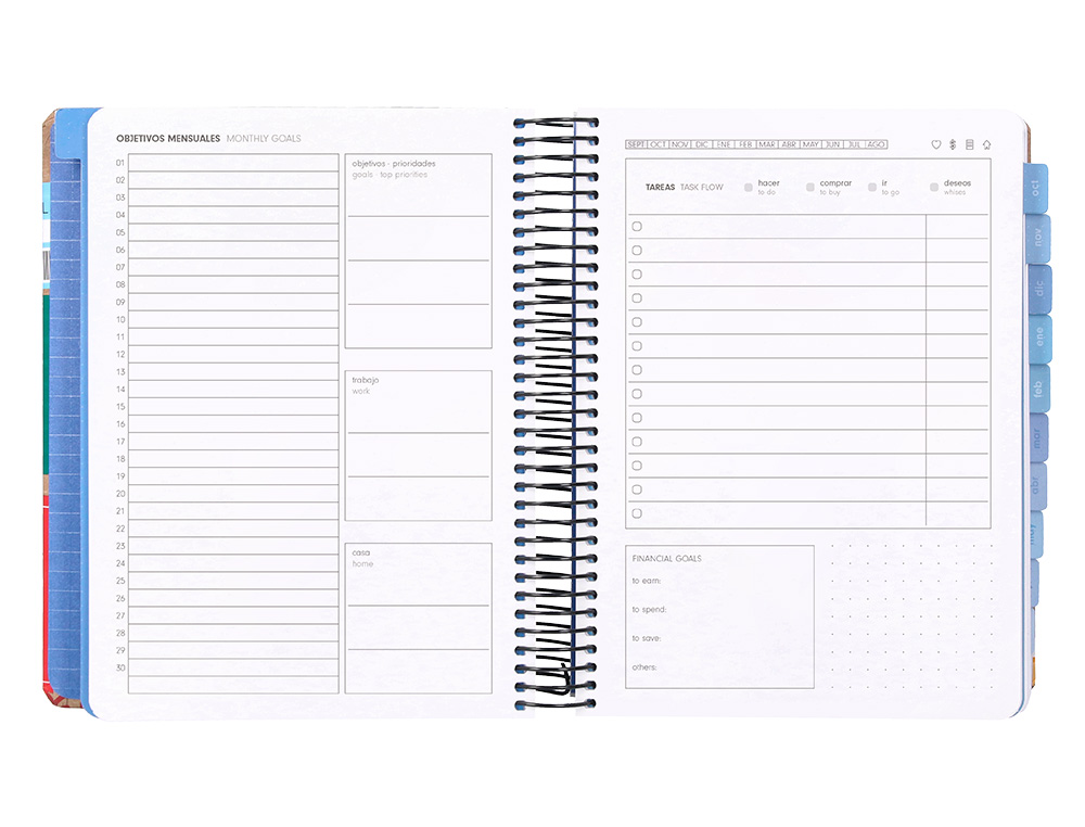 AGENDA ESCOLAR ANTARTIK 25-26 ESPIRAL CARGO DIA PAGINA A5 BILINGE PAPEL FSC 80 GR