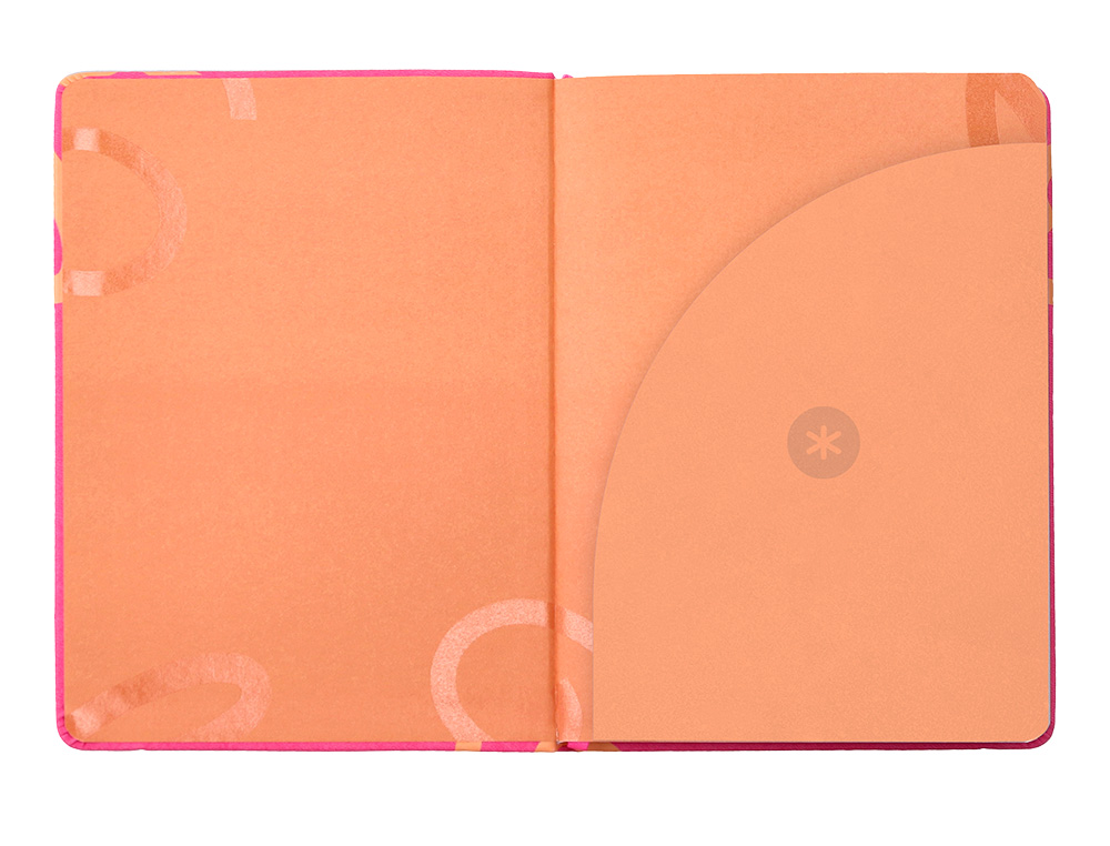 AGENDA ESCOLAR ANTARTIK 25-26 ENCUADERNADA GO! SIMIL PIEL FUCSIA SEMANA VISTA A5 BILINGÜE PAPEL FSC 80 GR