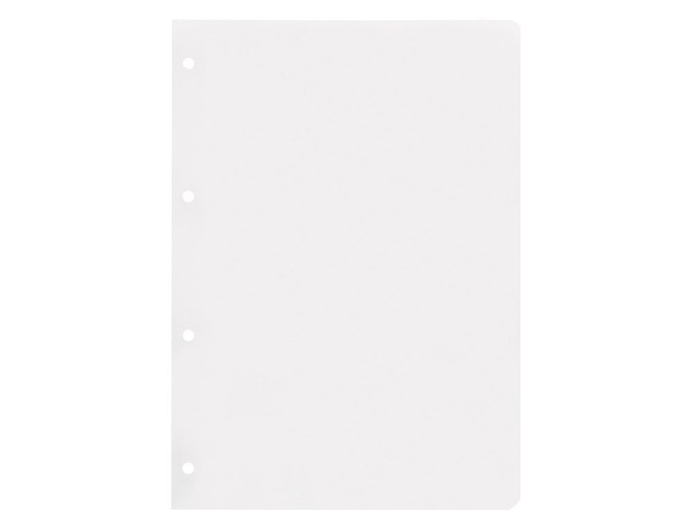 RECAMBIO LIDERPAPEL A4 100 HOJAS 75GR LISO SIN MARGEN 4 TALADROS