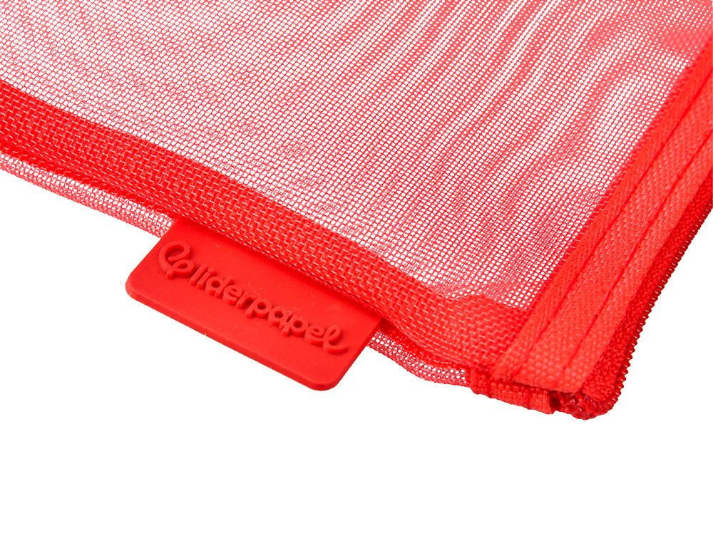 BOLSA ZIPPER BAG LIDERPAPEL POLIESTER TRANSPIRABLE MULTIUSOS DIN A4 ROJO