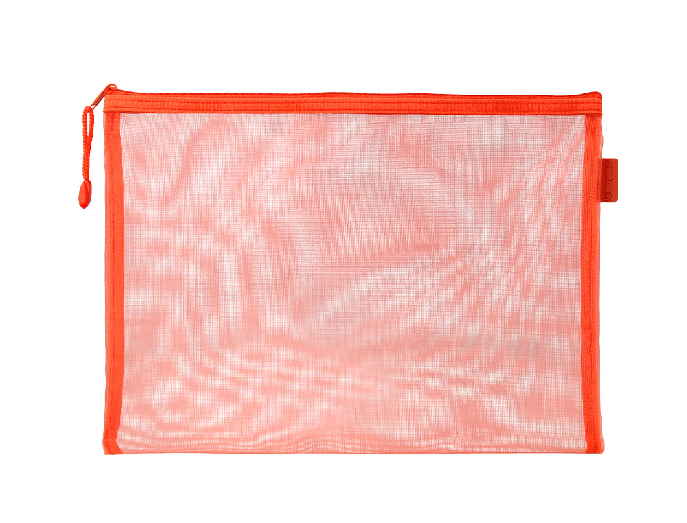 BOLSA ZIPPER BAG LIDERPAPEL POLIESTER TRANSPIRABLE MULTIUSOS DIN A5 NARANJA