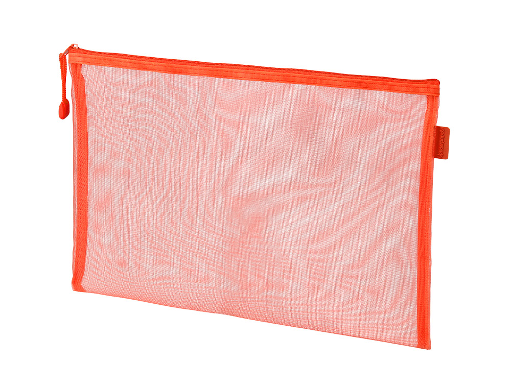 BOLSA ZIPPER BAG LIDERPAPEL POLIESTER TRANSPIRABLE MULTIUSOS DIN A5 NARANJA