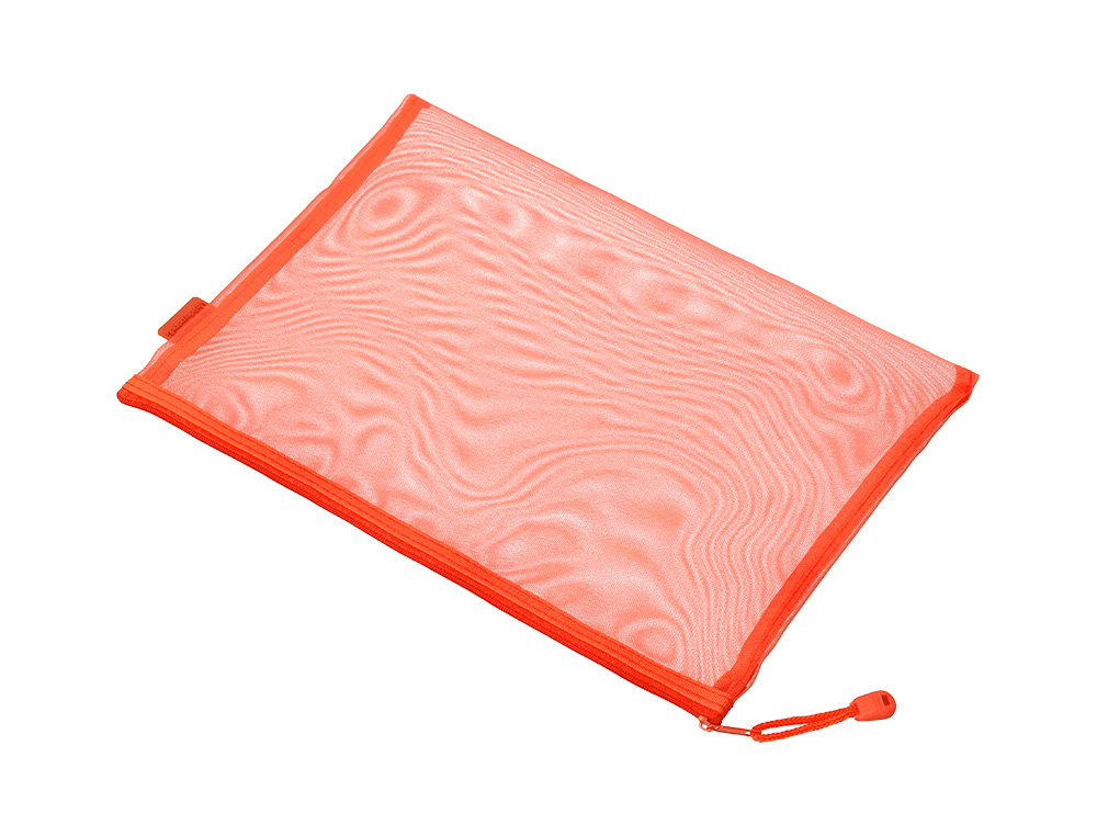 BOLSA ZIPPER BAG LIDERPAPEL POLIESTER TRANSPIRABLE MULTIUSOS DIN A5 NARANJA