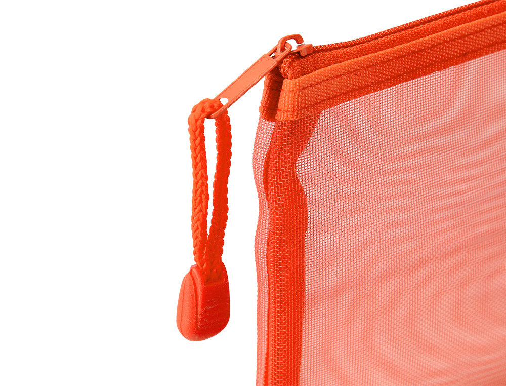 BOLSA ZIPPER BAG LIDERPAPEL POLIESTER TRANSPIRABLE MULTIUSOS DIN A5 NARANJA