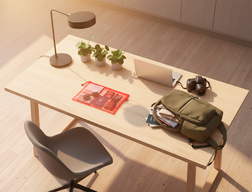 BOLSA ZIPPER BAG LIDERPAPEL POLIESTER TRANSPIRABLE MULTIUSOS DIN A5 NARANJA