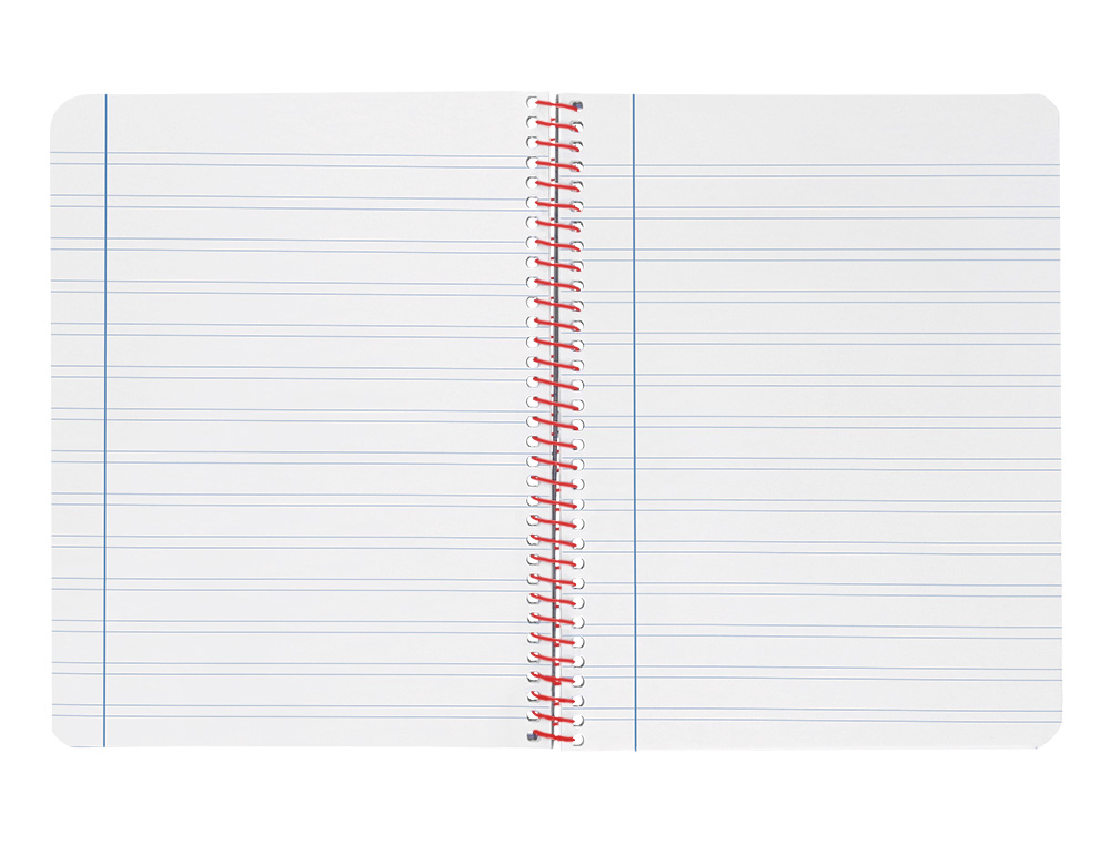 CUADERNO ESPIRAL LIDERPAPEL A4 WONDER TAPA PLASTICO 80H 90GR PAUTA ANCHA 3,5MM CON MARGEN COLOR AZUL MARINO