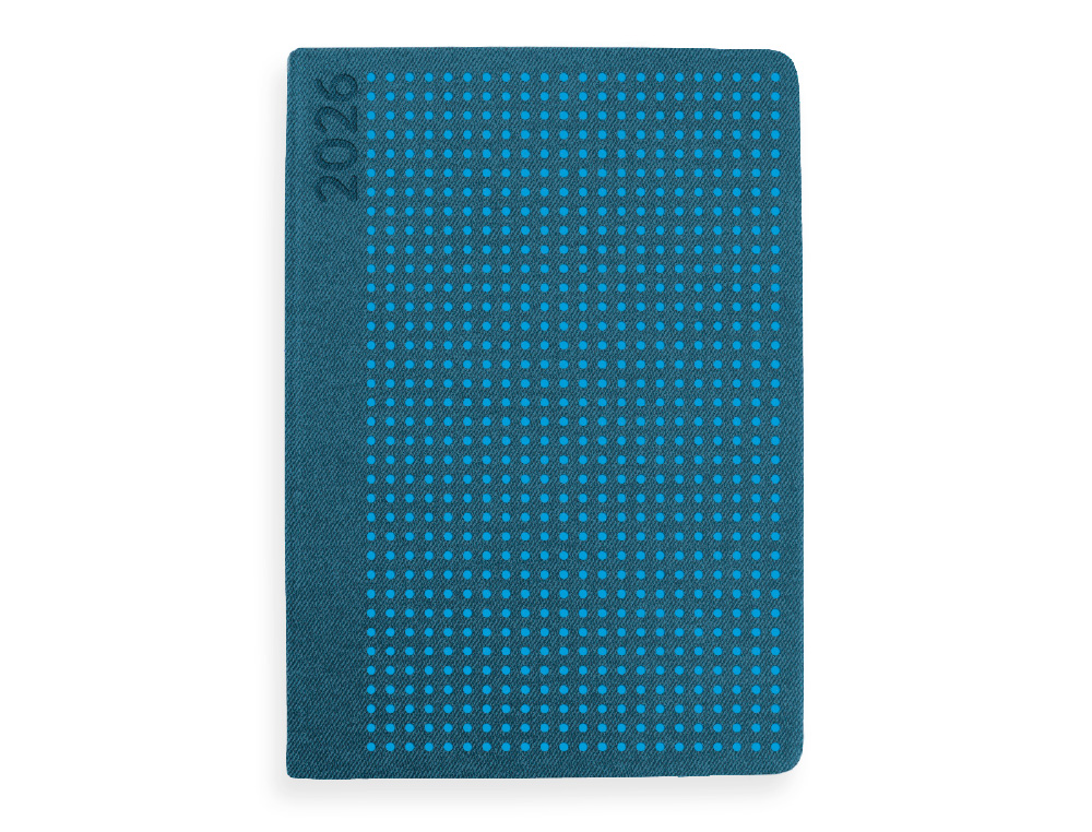 AGENDA ENCUADERNADA LIDERPAPEL ANAFI A5 2026 DIA PAGINA AZUL PAPEL 70 GR FSC