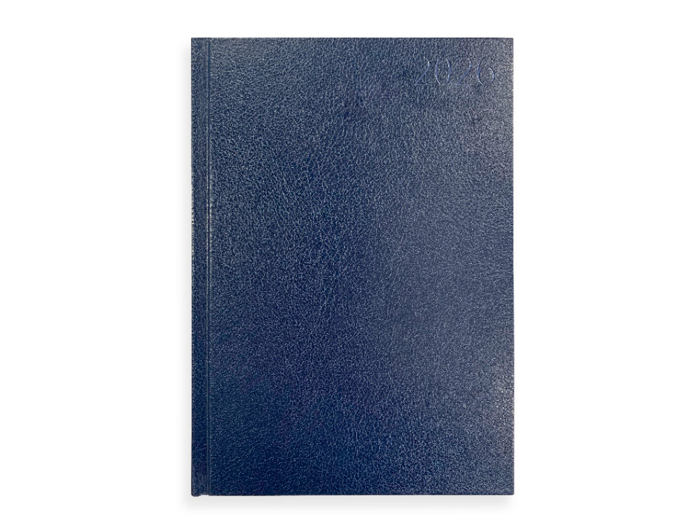 AGENDA ENCUADERNADA LIDERPAPEL CORFU A5 2026 DIA PAGINA AZUL PAPEL 60 GR FSC