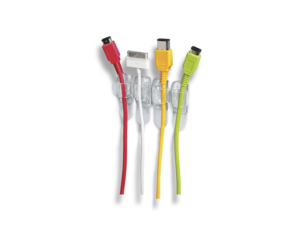 SUJETACABLES 3M COMMAND PARA CABLES REDONDOS BLISTER DE 4 CLIPS + 5 TIRAS