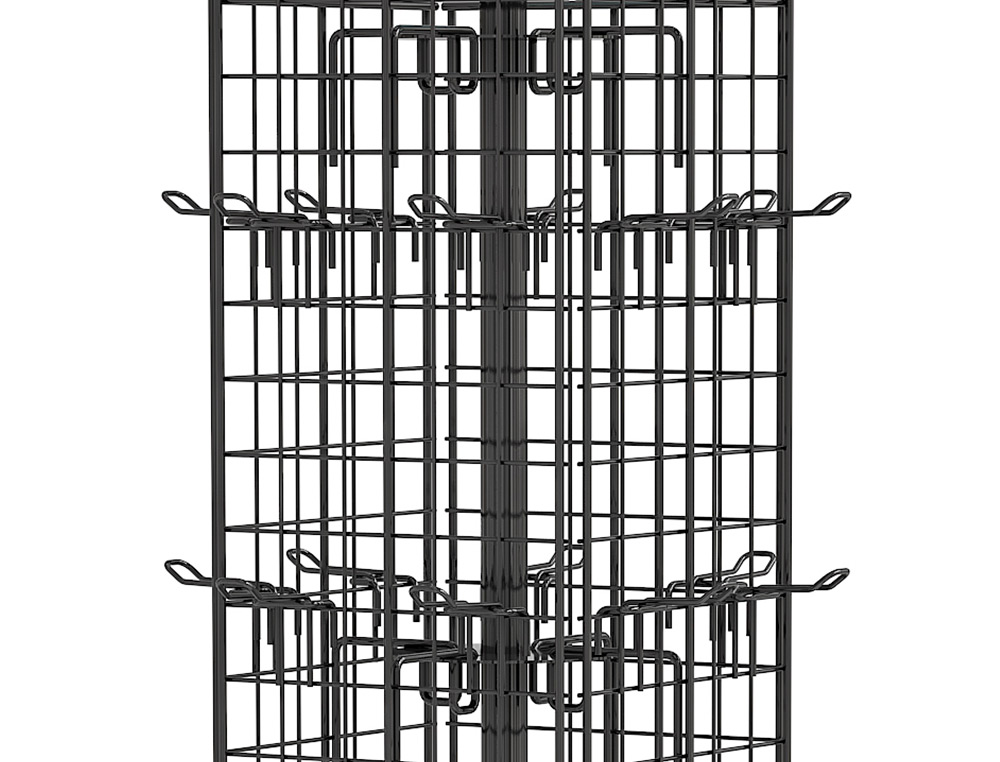 PEGATINAS IMAGINOVO EXPOSITOR METALICO GIRATORIO CON 40 GANCHOS AJUSTABLES SURTIDO CERRADO 630 UDS 1874X532X532