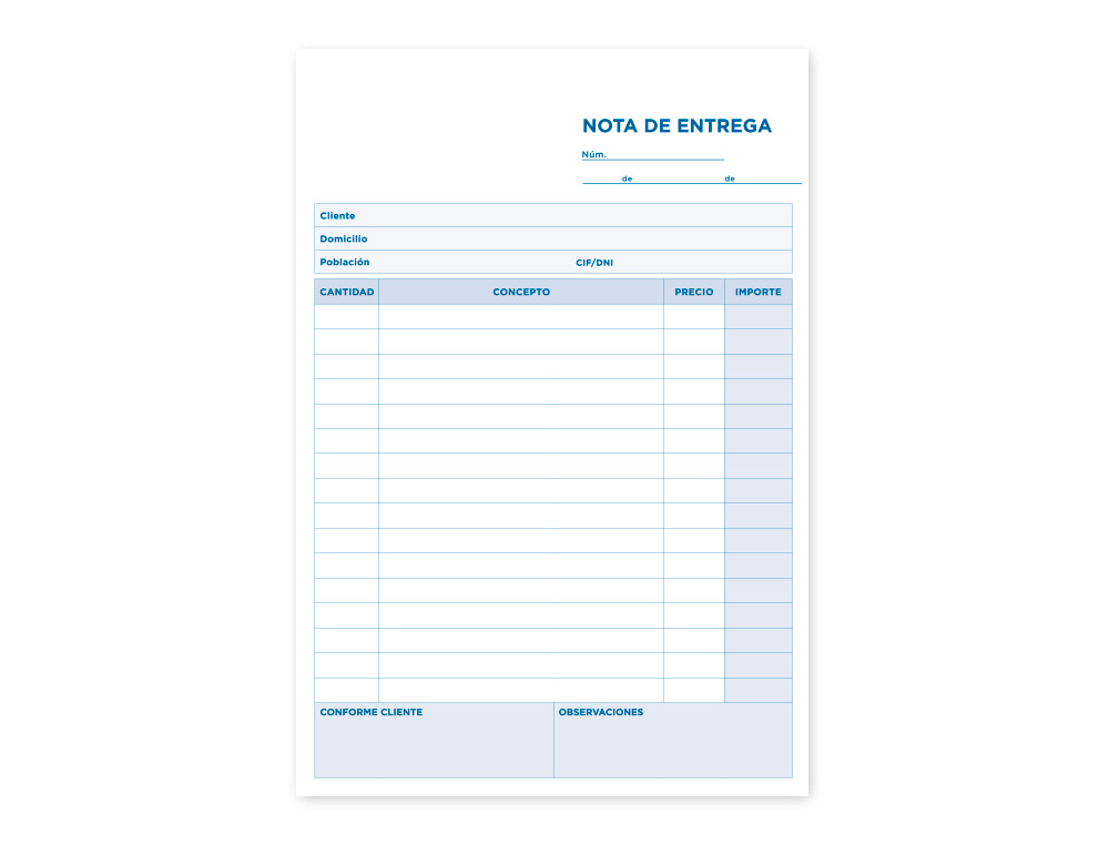 TALONARIO LIDERPAPEL ENTREGAS CUARTO ORIGINAL Y COPIA T226
