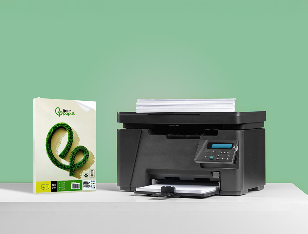 PAPEL LIDERPAPEL A4 80G/M2 RECICLADO LISO PAQUETE DE 100 HOJAS
