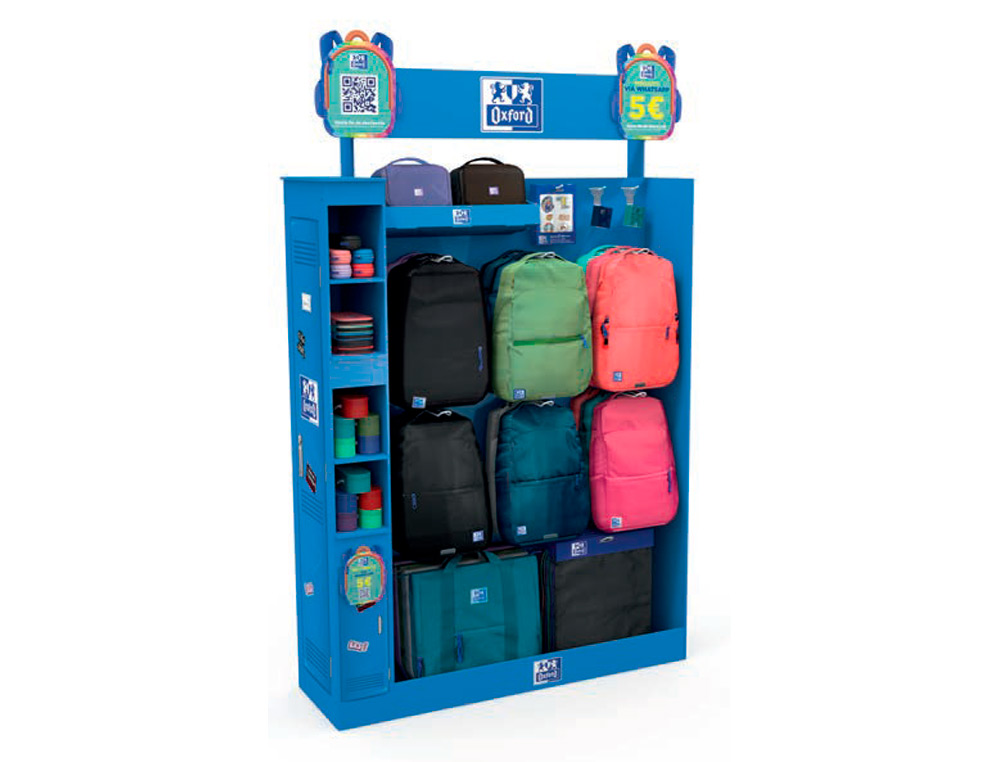 CONTENIDO 3/3 PARA EXPOSITOR OXFORD YOUNG PROOF ESTUCHES PORTATODOS/SACO/BOLSA ISOTERMICA/LLAVEROS/SET PINS