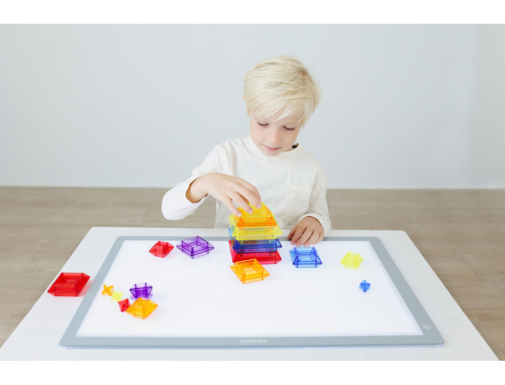 MESA DE LUZ LED MINILAND PARA APRENDIZAJE MEDIANTE ESTIMULO VISUAL FORMATO DIN A2 650X470X5 MM