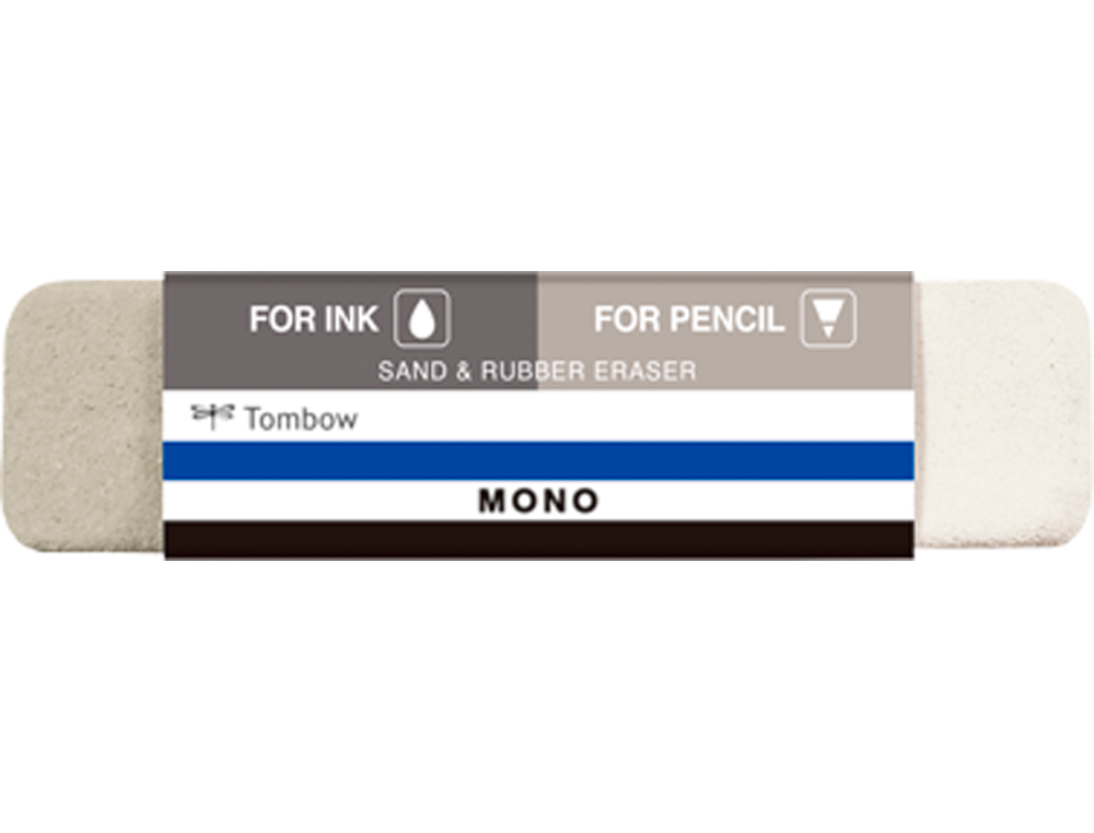 GOMA DE BORRAR TOMBOW MONO DOBLE PARA TINTA Y LAPIZ