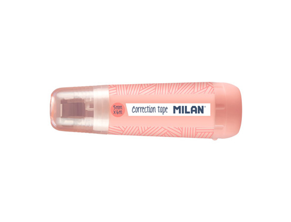 CINTA CORRECTORA MILAN 5 MM X 6 M COLECCION 430 SINCE 1918 ROSA BLISTER DE 1 UNIDAD + 1 RECAMBIO