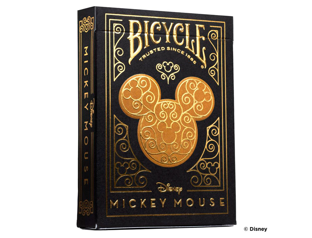 BARAJA DE CARTAS BICYCLE DISNEY BLACK AND GOLD MICKEY