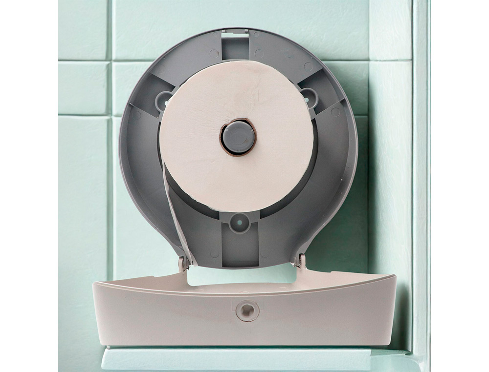 DISPENSADOR PAPEL HIGIENICO INDUSTRIAL BUNZL BUGA FABRICADO EN ABS COLOR BLANCO