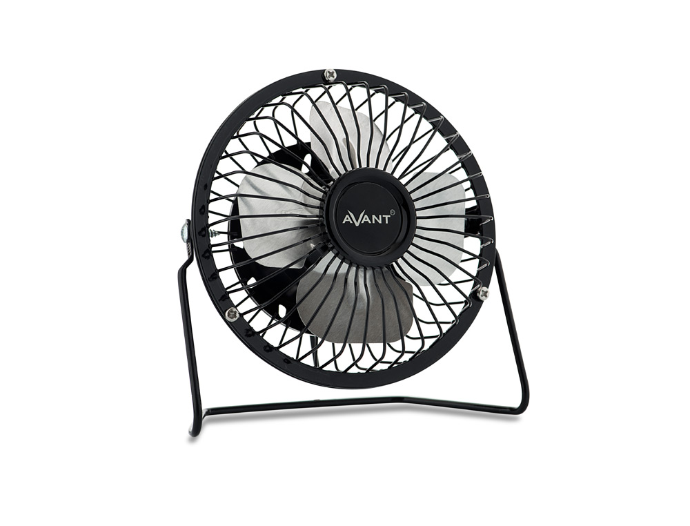 VENTILADOR SOBREMESA AVANT 3W DIAMETRO 100 MM ALIMENTACION USB LONGITUD CABLE 1 MT COLOR NEGRO