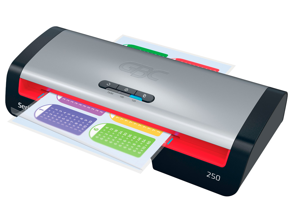 PLASTIFICADORA GBC 250 OFFICE DIN A4 APAGADO AUTOMATICO 2 RODILLOS HASTA 125 MICRAS