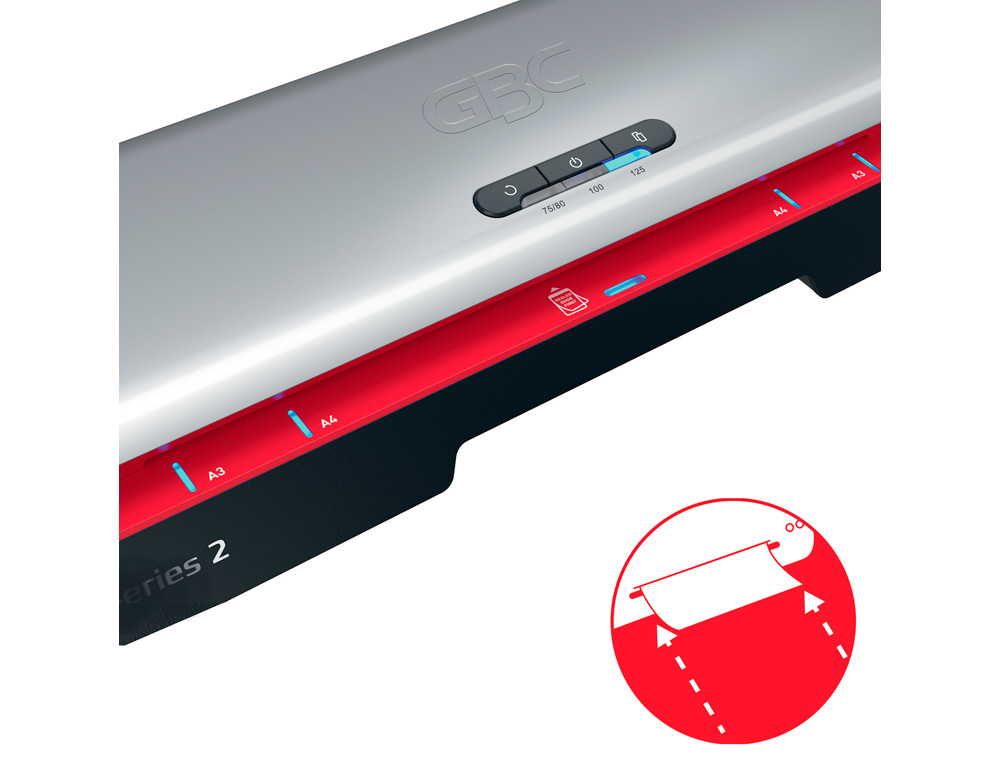 PLASTIFICADORA GBC 250HS OFFICE DIN A3 APAGADO AUTOMATICO 2 RODILLOS HASTA 125 MICRAS